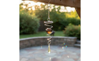 Spiral Crystal Wind Stainless Steel Outdoor Decor Easy to Hang for Patio