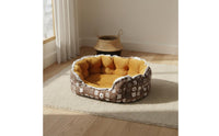 Soft and Comfortable Luxurious Pet Bed Self Warming Lace Trim Pet Sofa Machine Washable Supportive Cat Bed Non-Slip Bottom for Small Dogs, Young Dogs, Kittens