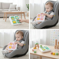 Fine Motor Double-Sided Activity Board Hands-on Busy Board with Maze Tactile Toy Sensory for Toddlers, Babies, Road Trips, Airplane