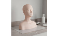 Mannequin Head with Shoulders Realistic Masking Practice Head and Shoulders Display Bust for Students