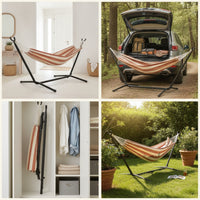 Metal Hammock Stand Freestanding Hammock Stand Stable Frame for Homeowners, Campers, Garden, Backyard, Campsite