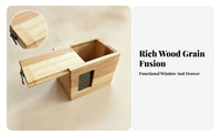 Pet Memorial Cremains Box Pet Cremains Box Two-Tone Wood Grain Smooth Finish