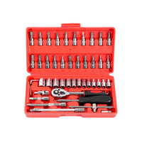 Socket Wrench Set Organized Mechanics Tool Set Portable for Garage, Diyers