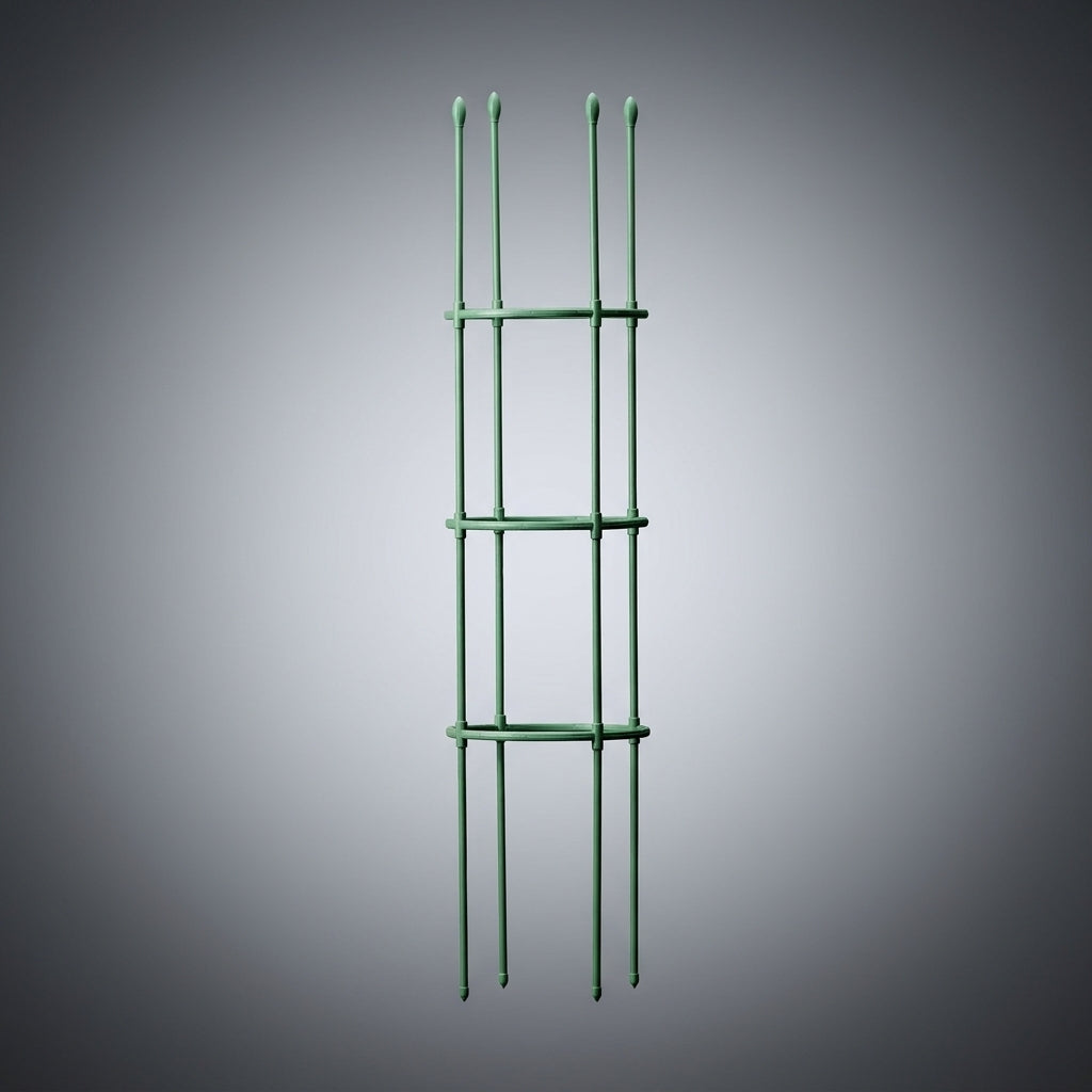 Garden Stakes for Sturdy Plant Support, Coated Steel Plant Stakes for Potted Plants, Half Round Tomato Cage 2-Pack, Easy Assembly Decoration