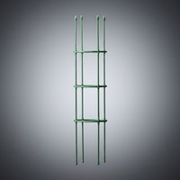 Garden Stakes for Sturdy Plant Support, Coated Steel Plant Stakes for Potted Plants, Half Round Tomato Cage 2-Pack, Easy Assembly Decoration