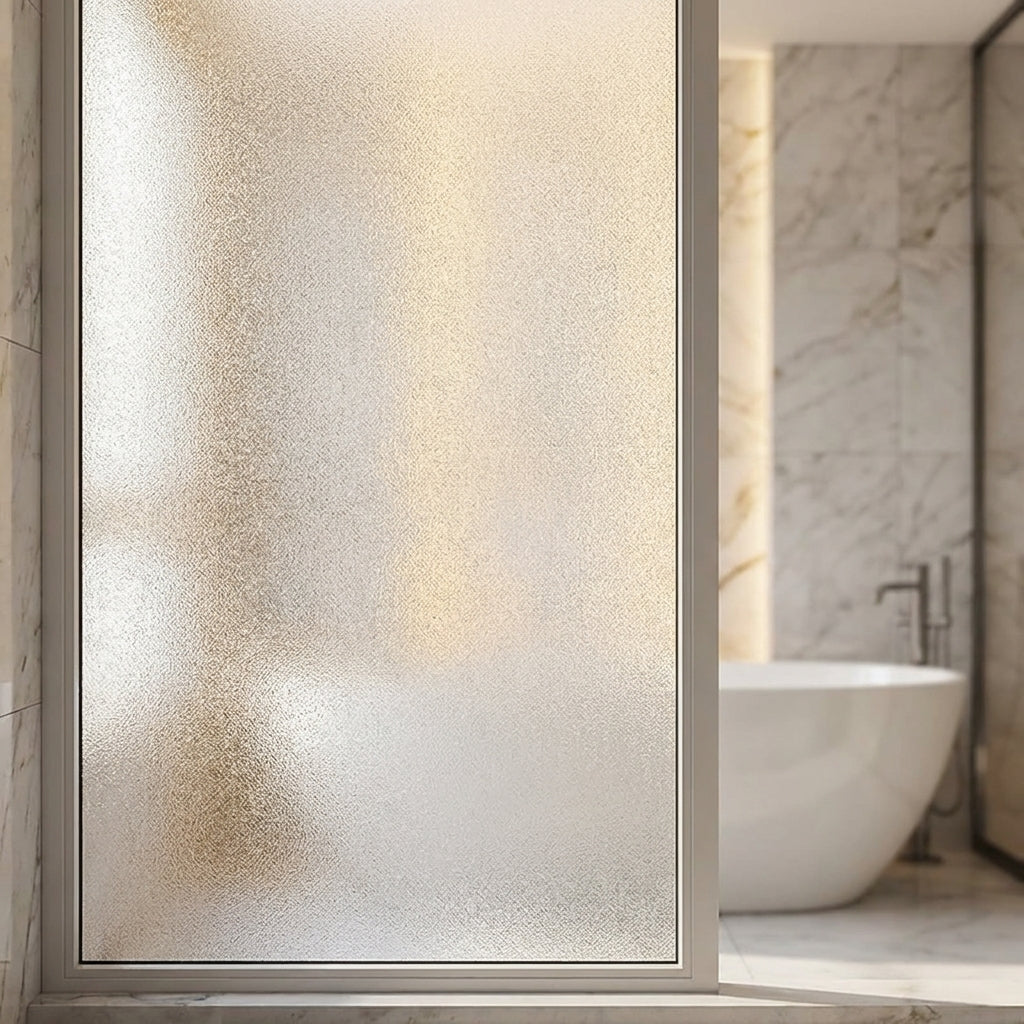 Window Film Privacy for Home Office and Toilet, Frosted Glass Film with No Glue PVC, Extra Wide 120cm Width, Bathroom Window Film Privacy Style