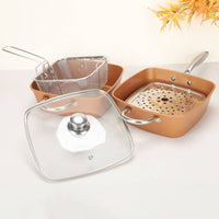 Versatile Cooker Large Capacity Versatile Cookware Set Easy to Clean Nonstick Cooking Pan with Accessories for Beginner Cooks, Students