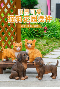Maillard Retro Style Dog Figurine Outdoor Courtyard Decoration