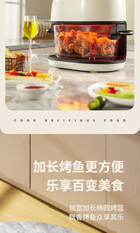 新款4L玻璃家用大容量空气炸锅跨境Airfryer触屏多功能无油薯机条