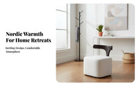 Nordic aesthetic Upholstered Stool with rear Lip Modern Design Indoor Seating Multi-Functional Household Furniture space-saving Size for Homeowners, Apartment Dwellers, Adults, Living Room, Entryway, Hallway, Bedroom