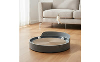 Wear-Resistant Round Cat Scratcher Bed Low-Shedding Cat Scratcher with Ball Track Sturdy Construction Circular Cardboard Scratch Pad Multi-Functional for Large Cats, Small Areas