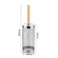 Cylindrical Barbecue Basket Easy to Clean Rolling Grill Basket Large Capacity