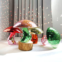 跨境新品Mushroom Disco Ball 镜面玻璃蘑菇迪斯科球装饰摆件