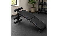 Incline Sit-up Bench Black Foldable Sit-up Bench Compact Fitness Equipment