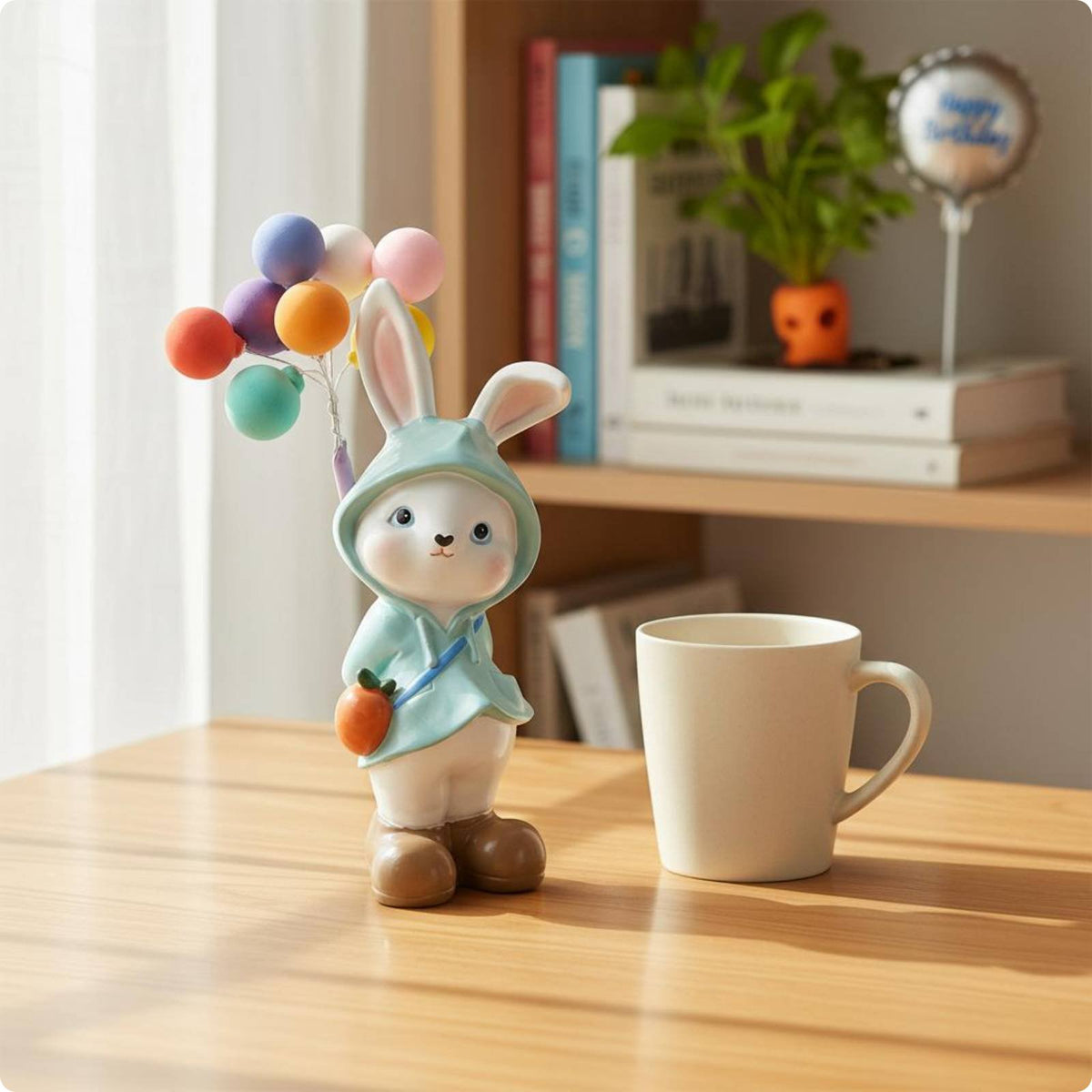 Rabbit Figurine Cute Rabbit Statue Resin for Girls