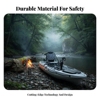 Rotomolded Fishing Kayak Stable Hull Design 10 Foot Hard Shell Kayak Impact Resistant Single Person Pedal Boat for Fishermen, Kayakers, Lakes, Rivers