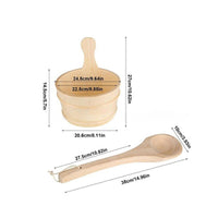 Sauna Vessel and Ladle Set Long-Handled Sauna Vessel with Scoop Spa-Like