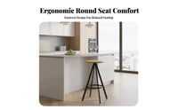 Round Seat Counter Stool Light Luxury Bar Chair Minimalist Design for Adults