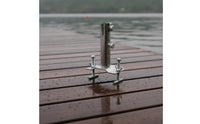 Umbrella Bracket with Base Plate Stainless Steel Umbrella Holder with Clamp Hardware Heavy-Duty Easy Installation for Anglers