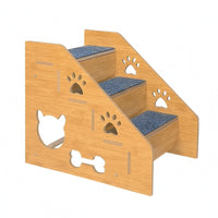 Wooden Pet Stair Ramp Decorative Anti-Slip Stair Ramp Sturdy for Bed