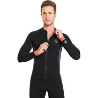 DIVE&SAIL 3mm Long Sleeve Two-Piece Wetsuit for Men and Women, Thermal, for Diving and Surfing