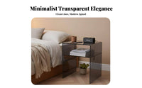 Clear C-Table Modern Design Nightstand Space-Saving for Bedroom, Office, Adults