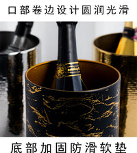 高档不锈钢冰桶鳞纹香槟桶家用红酒冰镇酒吧ktv冰酒器样板房装饰