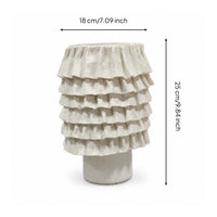 Ruffled Resin Vase Textured Sculptural Vase Artisanal Resin Flower Holder Modern for Living Room, Entryway, Display Shelf