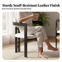 Upholstered Armchair Stylish Padded Rearless Designrear Armchair With Arms Minimalist Design for Adults, Restaurant