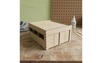 Removable Roof WWII Vehicle Repair Factory Model Opening Doors 1:72 Scale Garage Modular Design Wooden Armored Vehicle Warehouse Kit New Tooling for Miniature Scene Makers, Wargamers, Dioramas, Wargaming Scenery