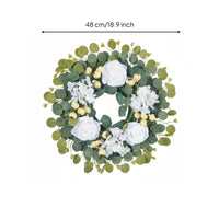 Snowy Bloom Floral Wreath Reusable House Decoration Lifelike