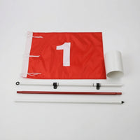 3-Section Golf Flag and Cup Set Detachable Golf Flagpole Set High-Visibility Bright for Golfers, Backyard