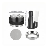 4 Pieces Coffee Distributor and Tamper Stainless Steel for Home Kitchen