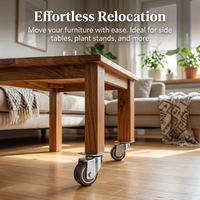 Swivel Castor Wheels Trolley for Furniture, Heavy Duty Castor Wheels, Silent Rolling Replacement Casters, DIY Furniture Swivel Wheels
