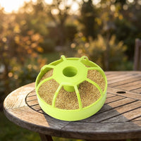 Automatic Bird Feeder and Cockatiel Feeder, Freestanding Budgie Feeder, Anti-Spill Indoor Bird Food Tray for Canary and Finch