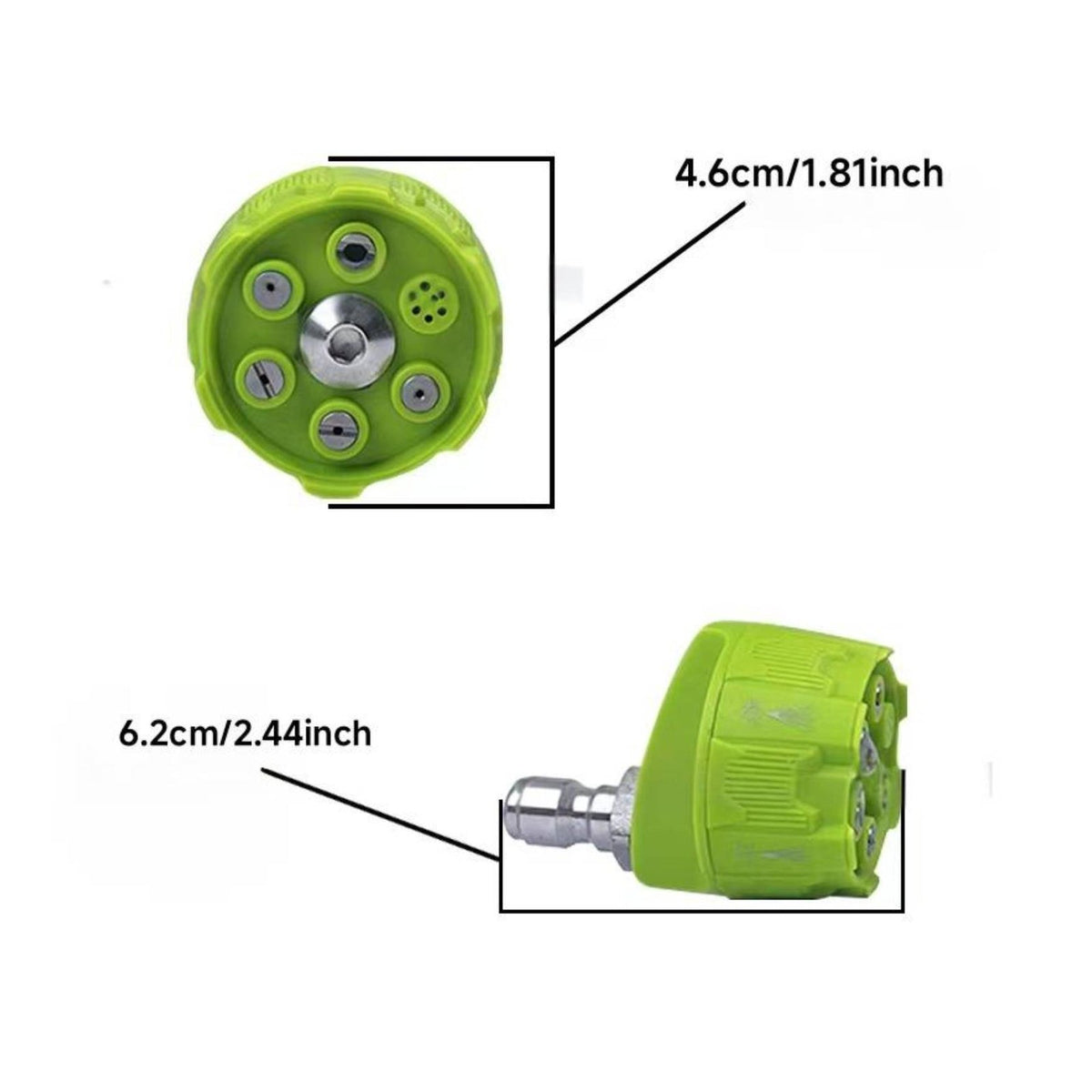 4000 PSI Rated Adjustable Spray Nozzle Tip Multi-Purpose Quick Connect Pressure Washer Nozzle for Patio Cleaning