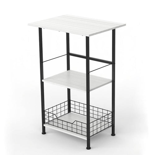 3 Tier Kitchen Trolley Space Saving Kitchen Rolling Shelf Sturdy Frame