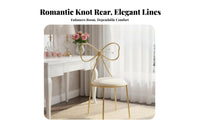 looprear Chair Plush Texture plush Armless Chair with loop Pillow golden-hued Legs