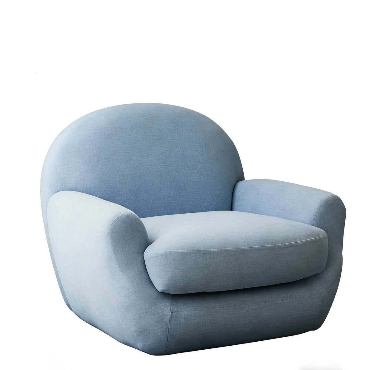 Upholstered rotate Armchair Comfortable Seating rotate Barrel Chair Plush Cushioning Modern Design for Adults, Bedroom, Balcony