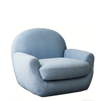 Upholstered rotate Armchair Comfortable Seating rotate Barrel Chair Plush Cushioning Modern Design for Adults, Bedroom, Balcony