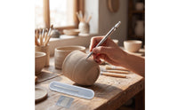Precision Ceramic Drawing Pen with Replacement Nibs Telescopic Ceramic Plotting Pen Metal for Potters