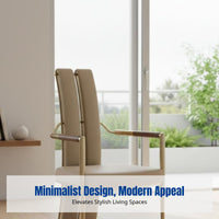 Backrest Dining Chair, Contemporary Luxury, Italian Minimalist, Brushed Stainless Steel, Leather, Ergonomic Armrest, Home Decor