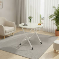 Foldable Folding Table with Metal Legs Compact Folding Table Portable Furniture Lightweight for Dorm Rooms