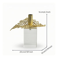 Candle Holder with Acrylic Base Tall Metal Candle Holder Modern Decor for Bedroom