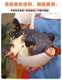 卡通仿真河豚抱枕毛绒玩具公仔河豚玩偶枕女生包包钥匙扣布偶娃娃