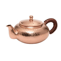 Pure Copper Teapot Side-handle Hammered Kettle Substantial Tray Authentic Craftsmanship Wrapped Grip Suitable for Tea Ceremony Home Decoration 300ml