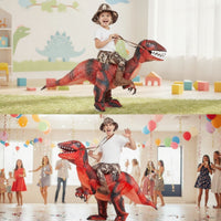 Inflatable Inflatable Dinosaur Costume Funny Inflatable Mounted Costume Comfortable Apparel Easy to Use for Stage Performances
