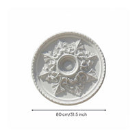 French Design Ceiling Medallion Decorative Pattern Round Ceiling Medallion Interior Decor Paintable Easy Install