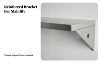Space-Saving Wall-Mounted Shelf Set Long-Lasting Inverted Bracket Ledge Sturdy Construction Storage Rack Heavy-Duty for DIY Enthusiasts, Office Workers, Kitchen, Living Room, Bedroom, Bathroom