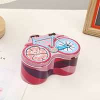 Cycle Shaped Piggy Bank Promotes Saving Routines Lockable Animal Tin Rust-Resistant Room Decoration for Kids, Children
